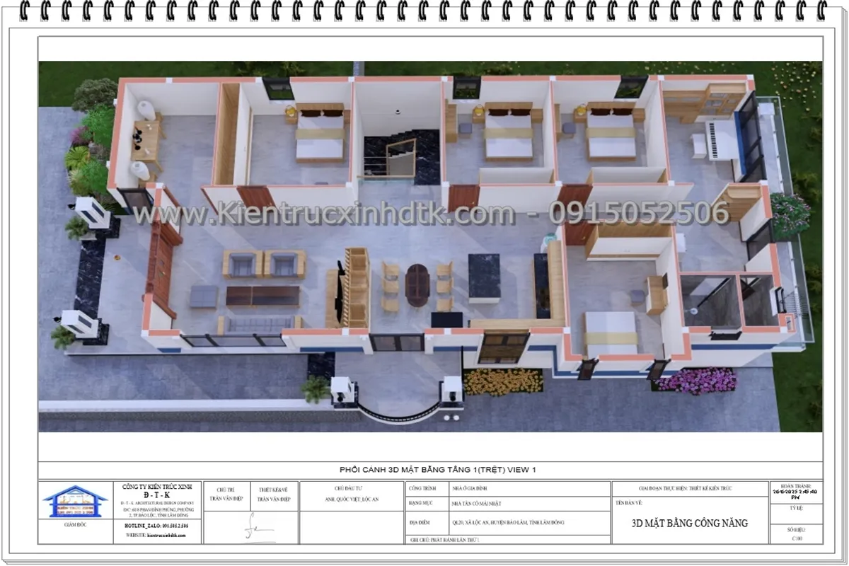Thiết kế nhà mái nhật tại Bảo Lộc Lâm Đồng